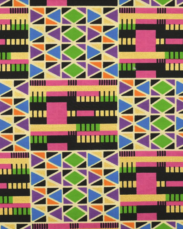 Tissu Wax Lurex Multicolore - Maison Klem